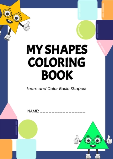 Free Shapes Coloring Book for Kindergarten Design Template to Edit Online