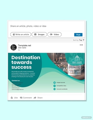 Shipping Linkedin Post Template
