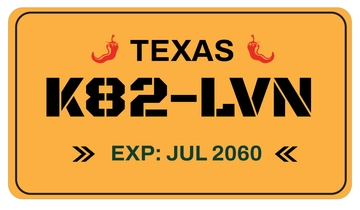Free Texas License Plate Template to Edit Online