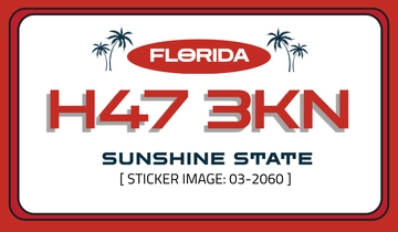 Free Florida License Plate Template to Edit Online