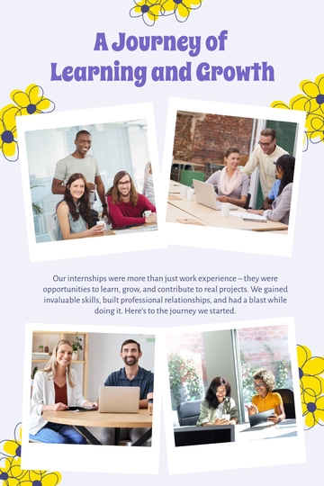 Free Modern Internship Yearbook Template to Edit Online