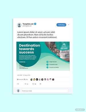 Shipping Twitter Post Template