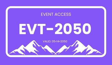 Free License Plate for Events Template to Edit Online