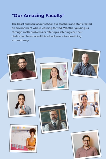 Free Faculty Yearbook Template to Edit Online