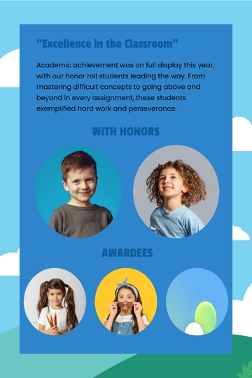 Free Honor Roll Yearbook Template to Edit Online
