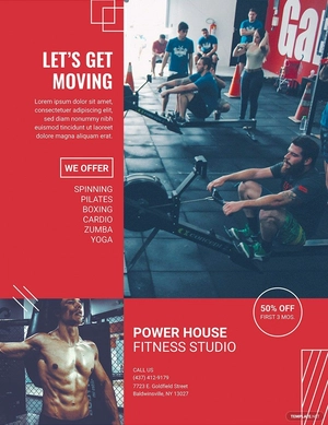 Fitness Studio Flyer Template
