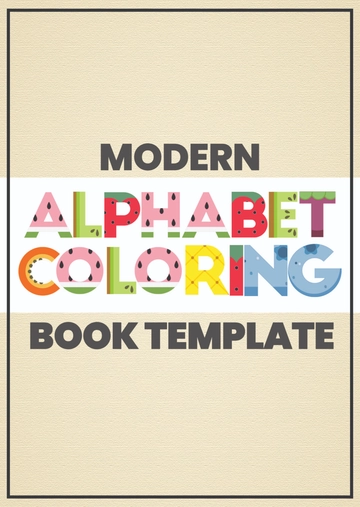 Free Modern Alphabet Coloring Book Template to Edit Online