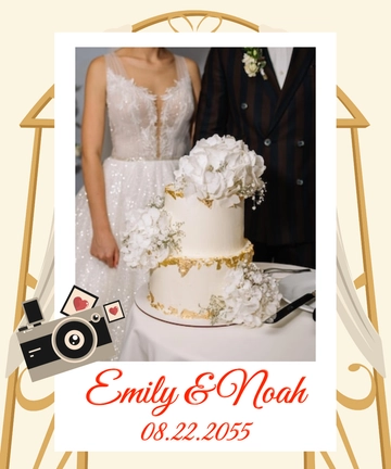 Free Simple Polaroid Invitation Template to Edit Online