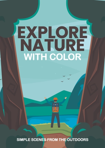 Free Nature Coloring Book Template to Edit Online