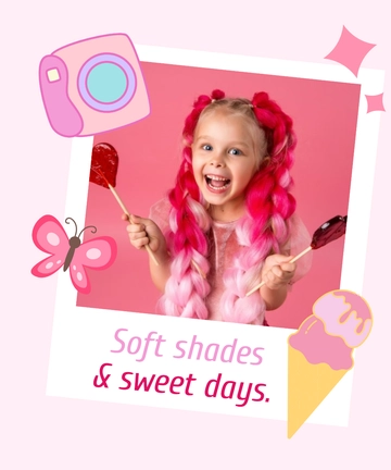 Free Pastel Pink Polaroid Template to Edit Online