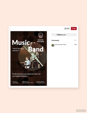 Music Band Pinterest Pin Template