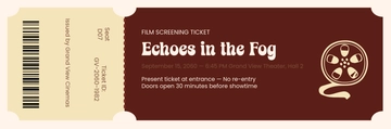 Free Film Movie Ticket Template to Edit Online