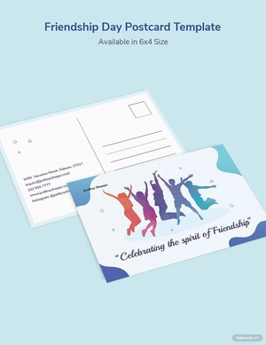Friendship Day Postcard Template