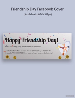 Friendship Day Facebook Cover Template