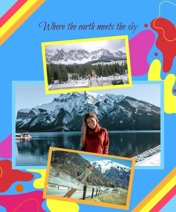 Free Colorful Landscape Polaroid Template to Edit Online