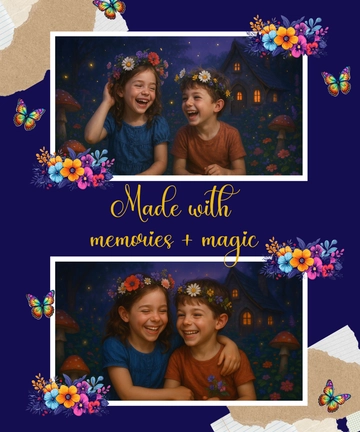 Free Creative Polaroid Scrapbook Template to Edit Online