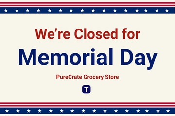 Free Closed for Memorial Day Sign Template to Edit Online