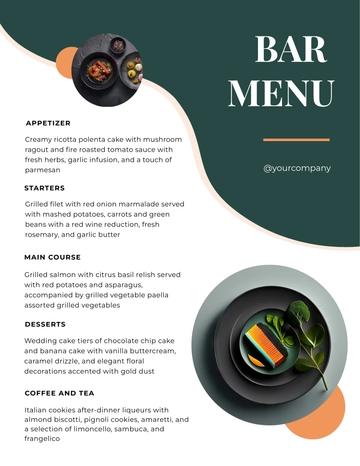 Free Snack Food Menu Template to Edit Online