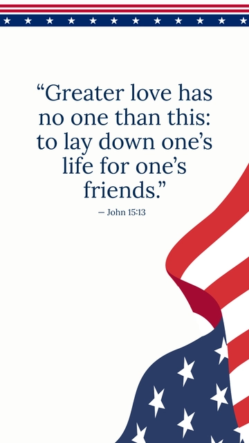 Free Memorial Day Bible Verse Template to Edit Online