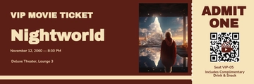 Free VIP Movie Ticket Template to Edit Online