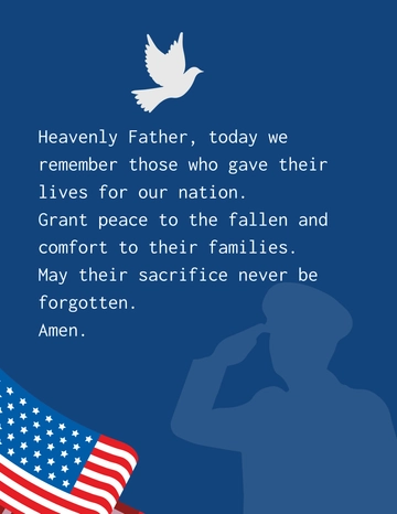 Free Memorial Day Prayer Template to Edit Online