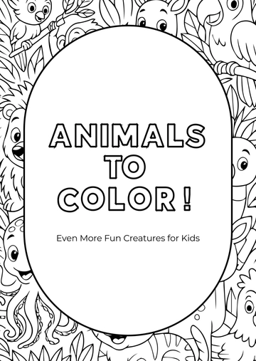 Free Animal Coloring Book Template to Edit Online