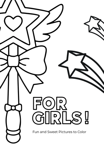 Free Girl Coloring Book Template to Edit Online