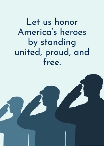 Free Patriotic Memorial Day Message Template to Edit Online