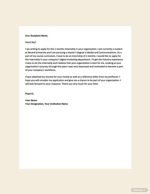 Application Letter Template For Student Application Letter Template For Student