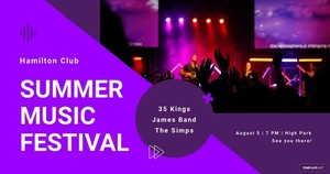 Music Festival Linkedin Post Template