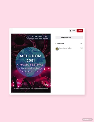 Music Festival Pinterest Pin Template