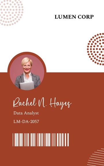 Free Minimalist Employee ID Card Template to Edit Online