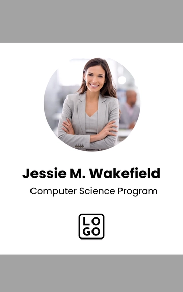Free Simple ID Card Design Template to Edit Online