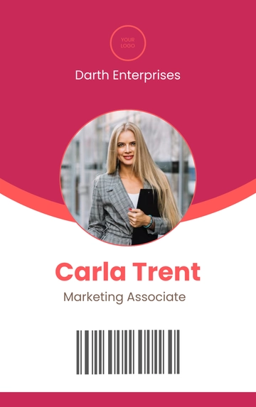 Free Editable Employee ID Card Template to Edit Online