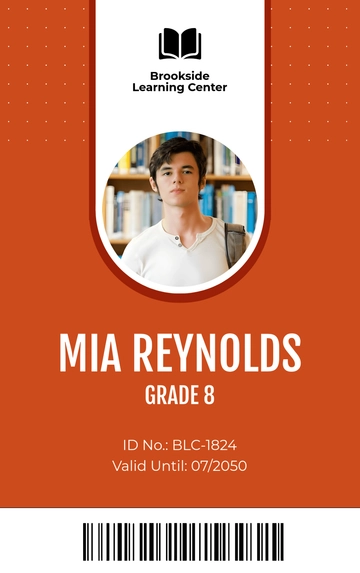 Free School ID Card with Logo Template to Edit Online