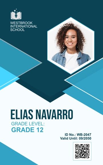 Free Unique School ID Card Template to Edit Online