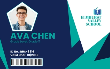 Free Landscape School ID Card Design Template to Edit Online
