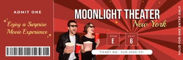Free Surprise Cinema Ticket Template to Edit Online