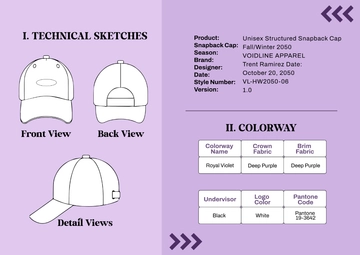 Free Purple Cap Tech Pack Template to Edit Online