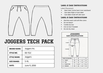 Free Joggers Tech Pack Template to Edit Online