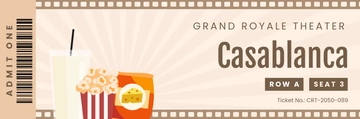 Free Classic Cinema Ticket Template to Edit Online