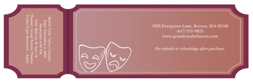 Free Theater Cinema Ticket Template to Edit Online