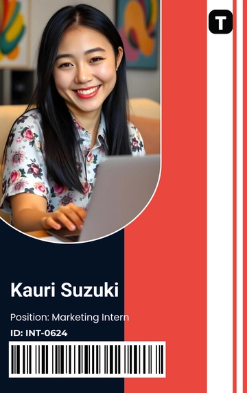Free Intern Employee ID Card Template to Edit Online