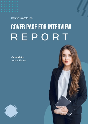 Free Cover Page for Interview Report Template to Edit Online