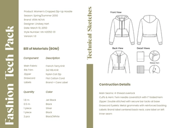 Free Fashion Tech Pack Template to Edit Online