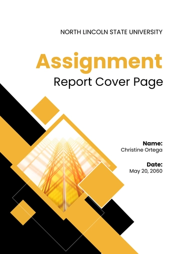Free Assignment Report Cover Page Template to Edit Online