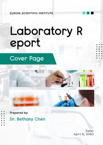 Free Lab Background Report Cover Page Template to Edit Online