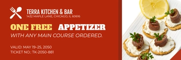 Free Restaurant Design Food Ticket Template to Edit Online
