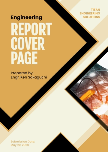 Free Engineering Report Cover Page Template to Edit Online