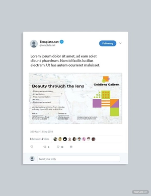 Photo Art Gallery Twitter Post Template